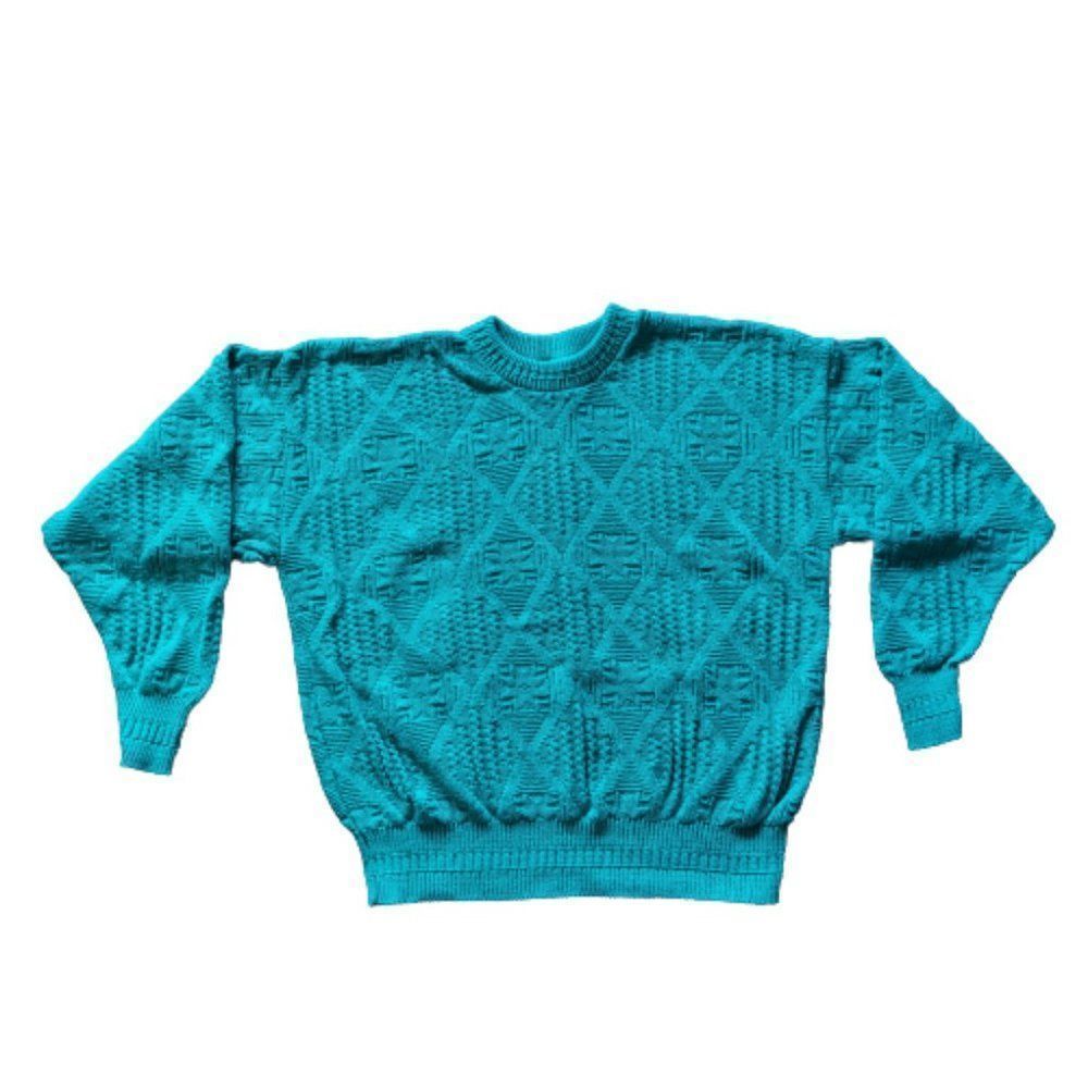 Vintage 1990's Unisex The Fox Collection Dad Sweater, Green L/XL - Picture 10 of 13